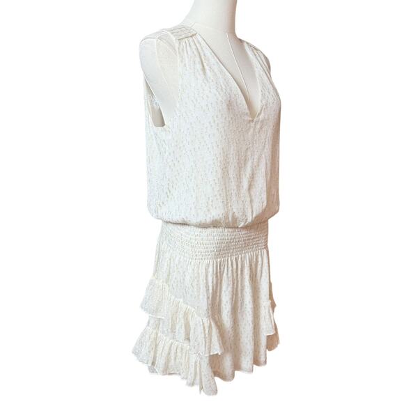 Ramy Brook Garrett Silk Blend Blouson Mini Dress Size M Sleeveless V Neckline - Picture 13 of 16